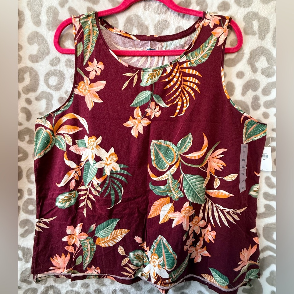 NWT - Old Navy Tank - Tropical - Size XXL